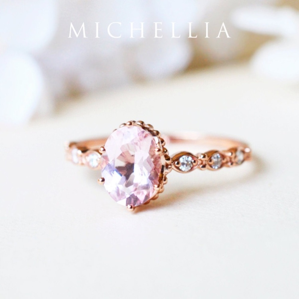 18k Rose Gold Morganite Ring - Picture 5 of 10